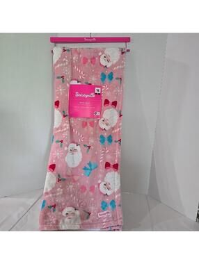 Betseyville Plush Throw Winking Santa Bows Candy Canes 50x70" New
